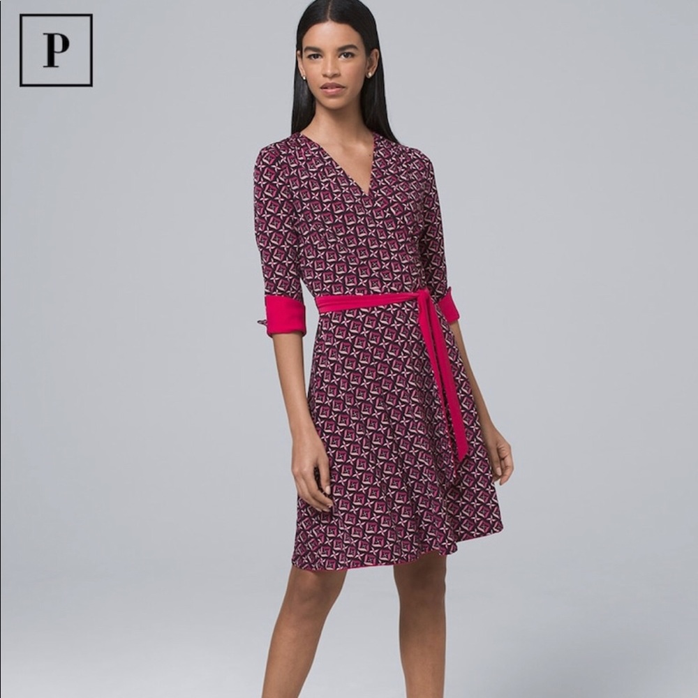 White House Reversible Faux wrap dress XSP